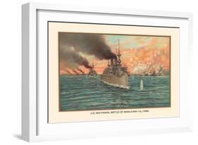 Naval Battle of Manil May 1st, 1898-Werner-Framed Art Print