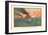 Naval Battle of Manil May 1st, 1898-Werner-Framed Art Print