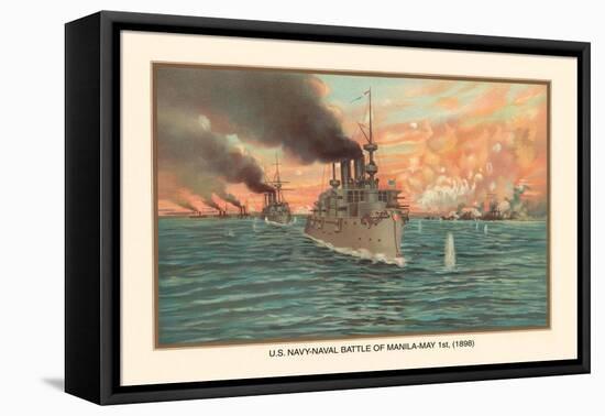 Naval Battle of Manil May 1st, 1898-Werner-Framed Stretched Canvas