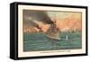 Naval Battle of Manil May 1st, 1898-Werner-Framed Stretched Canvas