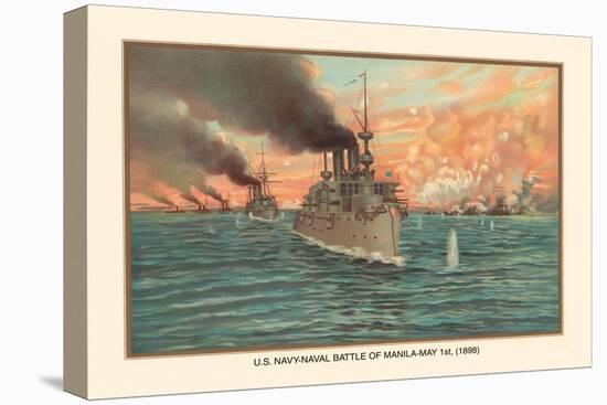 Naval Battle of Manil May 1st, 1898-Werner-Stretched Canvas