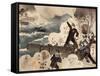 Naval Battle of Port Arthur, March 10, 1904, the Japanese Navy's Artillery, Detail-null-Framed Stretched Canvas