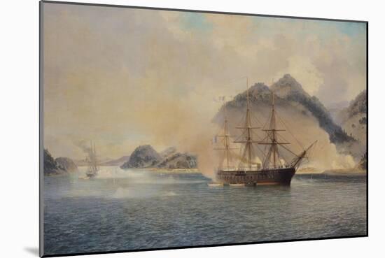 Naval Battle of the Strait of Shimonoseki, 20th July 1863, 1865-Jean Baptiste Henri Durand-Brager-Mounted Giclee Print
