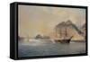 Naval Battle of the Strait of Shimonoseki, 20th July 1863, 1865-Jean Baptiste Henri Durand-Brager-Framed Stretched Canvas