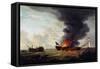 Naval Battle Resulting in the Destruction of Frigate-null-Framed Stretched Canvas