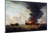 Naval Battle Resulting in the Destruction of Frigate-null-Mounted Giclee Print