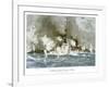 Naval Battle Santiago-Willy Stower-Framed Art Print