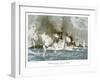 Naval Battle Santiago-Willy Stower-Framed Art Print