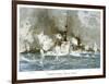 Naval Battle Santiago-Willy Stower-Framed Art Print