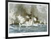 Naval Battle Santiago-Willy Stower-Framed Art Print