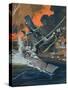 Naval Battle-Graham Coton-Stretched Canvas
