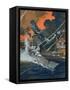 Naval Battle-Graham Coton-Framed Stretched Canvas