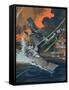 Naval Battle-Graham Coton-Framed Stretched Canvas