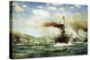 Naval Battle-James Gale Tyler-Stretched Canvas