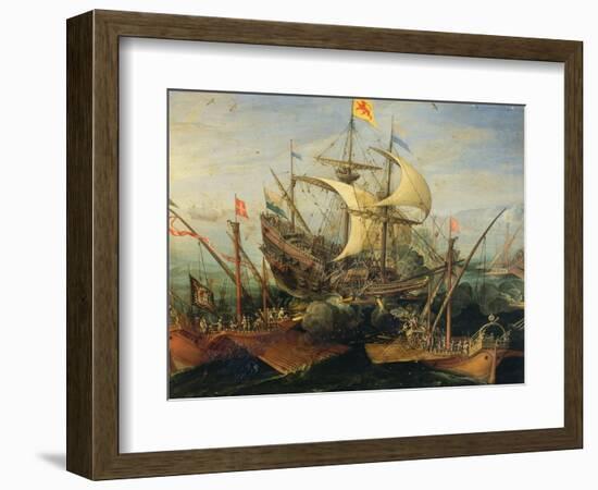 Naval Battle-Abraham Storck-Framed Giclee Print