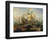 Naval Battle-Abraham Storck-Framed Giclee Print