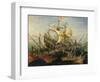 Naval Battle-Abraham Storck-Framed Giclee Print