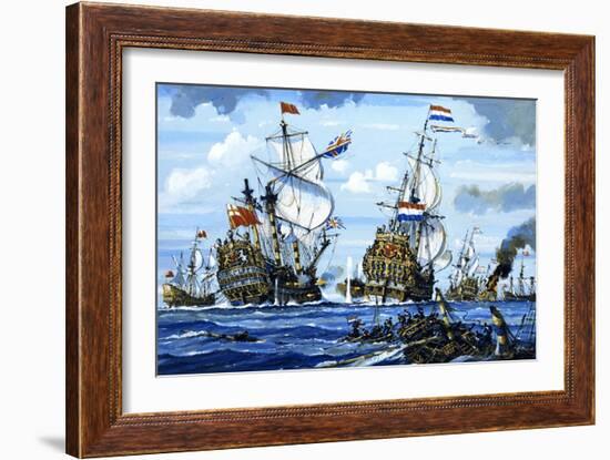Naval Battle-null-Framed Giclee Print