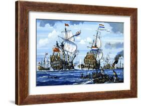 Naval Battle-null-Framed Giclee Print