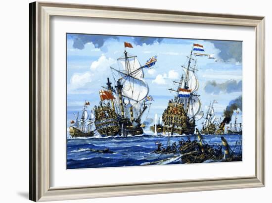 Naval Battle-null-Framed Giclee Print