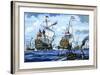 Naval Battle-null-Framed Giclee Print