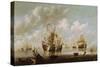 Naval Battle-Willem Van De, The Younger Velde-Stretched Canvas