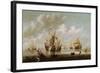 Naval Battle-Willem Van De, The Younger Velde-Framed Giclee Print