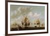 Naval Battle-Willem Van De, The Younger Velde-Framed Giclee Print