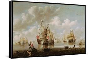 Naval Battle-Willem Van De, The Younger Velde-Framed Stretched Canvas