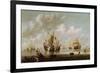 Naval Battle-Willem Van De, The Younger Velde-Framed Premium Giclee Print
