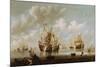 Naval Battle-Willem Van De, The Younger Velde-Mounted Premium Giclee Print