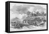 Naval Brigade Builds Battery on Shutter's Hill-Frank Leslie-Framed Stretched Canvas