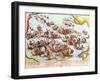 Naval Combat Between the Beggars of the Sea and the Spanish in 1573-Franz Hogenberg-Framed Giclee Print