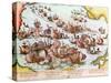 Naval Combat Between the Beggars of the Sea and the Spanish in 1573-Franz Hogenberg-Stretched Canvas