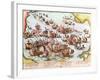 Naval Combat Between the Beggars of the Sea and the Spanish in 1573-Franz Hogenberg-Framed Giclee Print