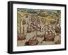 Naval Combat, Illustration from "Americae Tertia Pars...", 1592-Theodor de Bry-Framed Giclee Print