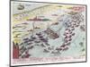 Naval Combat Off the Coast of the Hague Naval Between the Beggars of the Sea and Spanish in 1573-Franz Hogenberg-Mounted Giclee Print