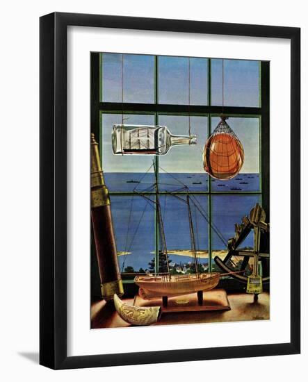 "Naval Convoy," August 26, 1944-John Atherton-Framed Premium Giclee Print