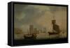 Naval Cutter by Belem Tower at the Mouth of the Tagus-William Anderson-Framed Stretched Canvas