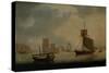 Naval Cutter by Belem Tower at the Mouth of the Tagus-William Anderson-Stretched Canvas