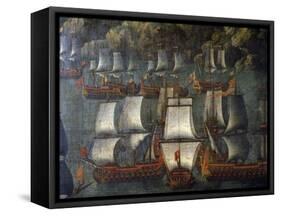 Naval Deployment, by Venetian Artist, Detail, Italy, 18th Century-null-Framed Stretched Canvas