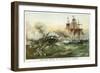 Naval Duel Between the Constitution and Guerriere-North American-Framed Giclee Print