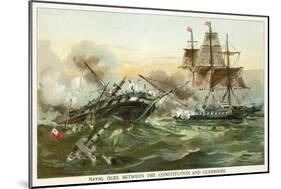 Naval Duel Between the Constitution and Guerriere-North American-Mounted Giclee Print