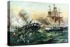Naval Duel Between the Frigate USS Constitution and the British Ship Guerriere, War of 1812-null-Stretched Canvas