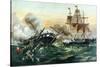 Naval Duel Between the Frigate USS Constitution and the British Ship Guerriere, War of 1812-null-Stretched Canvas