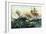 Naval Duel Between the Frigate USS Constitution and the British Ship Guerriere, War of 1812-null-Framed Giclee Print