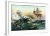 Naval Duel Between the Frigate USS Constitution and the British Ship Guerriere, War of 1812-null-Framed Giclee Print