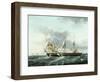 Naval Engagement Between Uss Wasp and Hms Frolic, C.1815-Thomas Birch-Framed Giclee Print