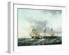 Naval Engagement Between Uss Wasp and Hms Frolic, C.1815-Thomas Birch-Framed Giclee Print