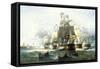 Naval Engagement-Francois Musin-Framed Stretched Canvas